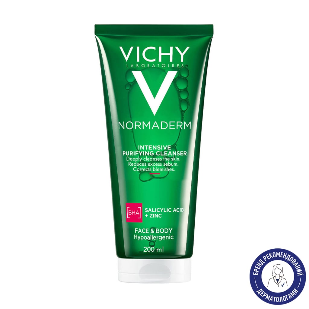 Гель Vichy Normaderm Phytosolution Intensive Purifying Gel для глибокого очищення жирної, схильної до недоліків шкіри, 200 мл